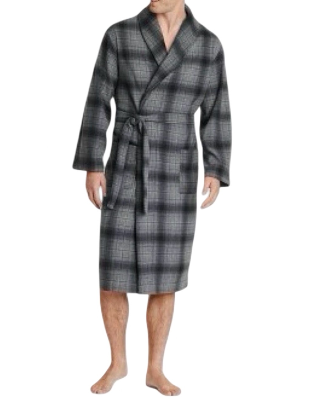 Goodfellow & Co. Gray Plaid Men’s Robe - Size L/XL